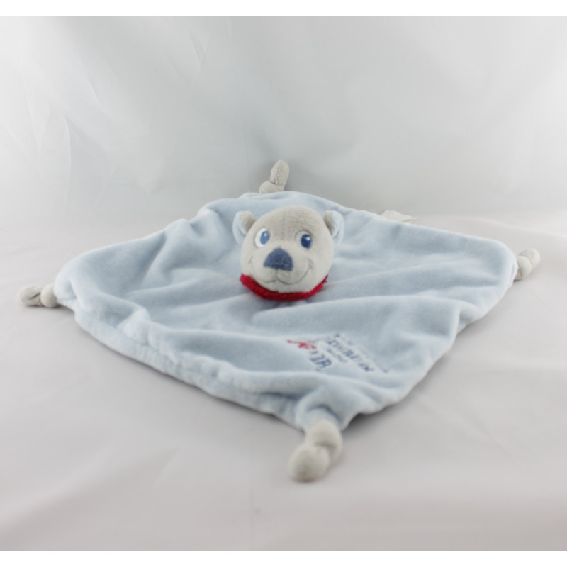 Doudou plat souris bleu voiture rouge KIMBALOO