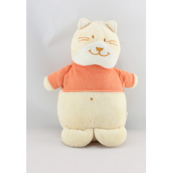 Doudou chat beige pull orange BENGY 