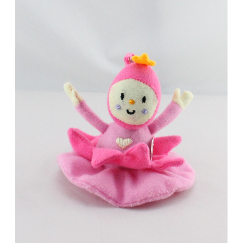 Doudou attache tétine poupée rose BAMBISOL