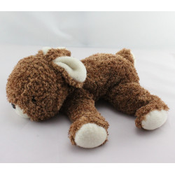 Doudou lapin marron couché NOUNOURS 