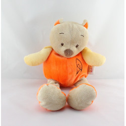 Doudou chat renard beige orange DOUKIDOU