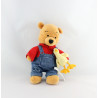 Doudou winnie l'ourson salopette jean poule DISNEYLAND 