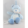 Doudou musical chat bleu écharpe NICOTOY
