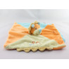 Doudou plat dinosaure bleu vert orange KIABI