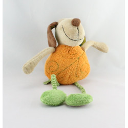 Doudou musical chien orange rayé vert SIGIKID