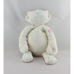 Doudou chat lion blanc spirales KIABI BEBE