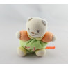 Mini Doudou chat vert orange jaune KALOO