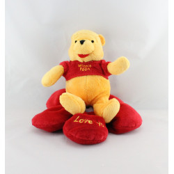 Doudou winnie l'ourson sur fleur rouge DISNEY NICOTOY