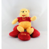 Doudou winnie l'ourson sur fleur rouge DISNEY NICOTOY