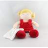 Doudou poupée fille rouge mouchoir BABY NAT 