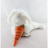 Peluche lapin blanc carotte BUNNIES BY THE DAY 25 YEARS 