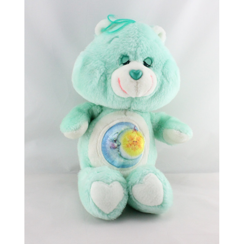 Ancienne Peluche Bisounours bleu Grosdodo lune CARE BEARS 1983