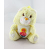 Ancienne Peluche Bisounours jaune Grosgâteau CARE BEARS 