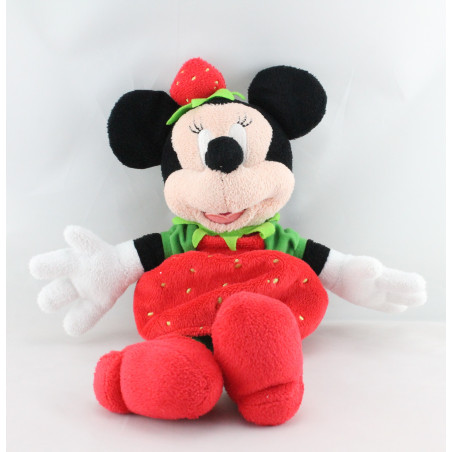 Peluche Minnie déguisé en fraise rouge DISNEYLAND
