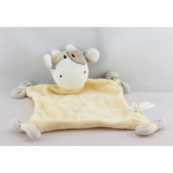 Doudou plat vache girafe jaune SIPLEC