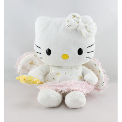 Doudou chat HELLO KITTY fée blanche rose SANRIO LICENSE 