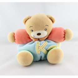 Doudou ours plume bleu vert rouge orange KALOO 