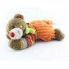 Doudou musical ours marron orange laine NICOTOY 