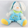 Doudou lapin bleu vert carottes jardin NICOTOY