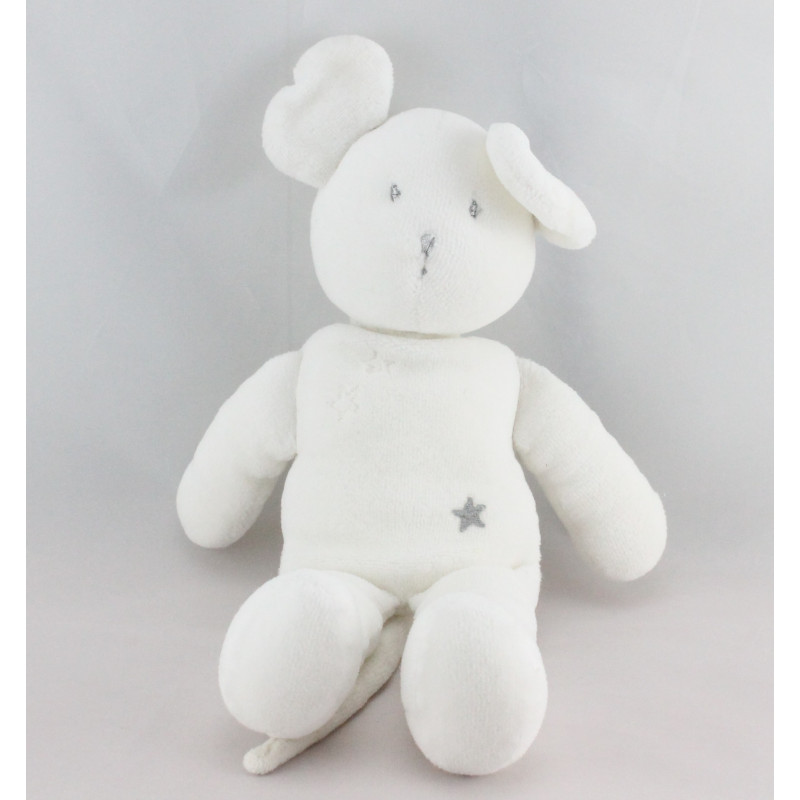 Doudou souris blanche étoile PETIT BATEAU