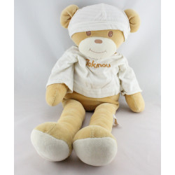 Grand Doudou ours beige blanc TAKINOU 57 cm