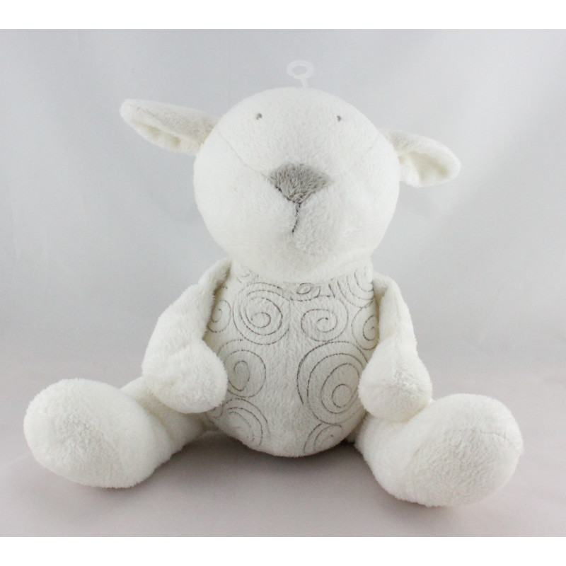 Doudou musical mouton agneau blanc OBAIBI