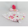 Doudou  plat papillon rose blanc fleurs SIMBA KIABI NICOTOY