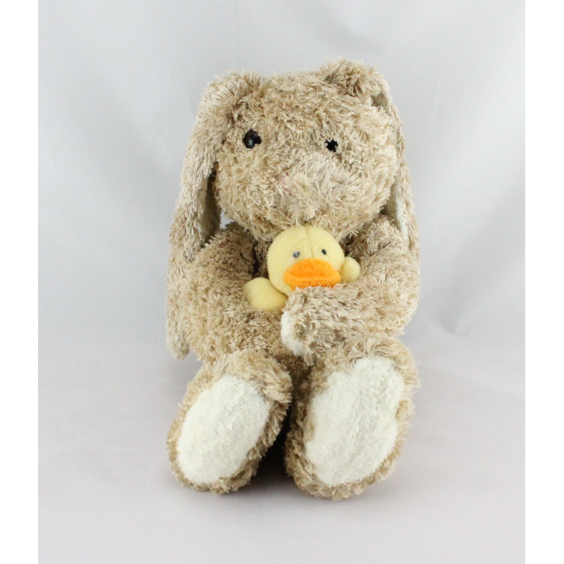 Doudou lapin beige poussin AJENA