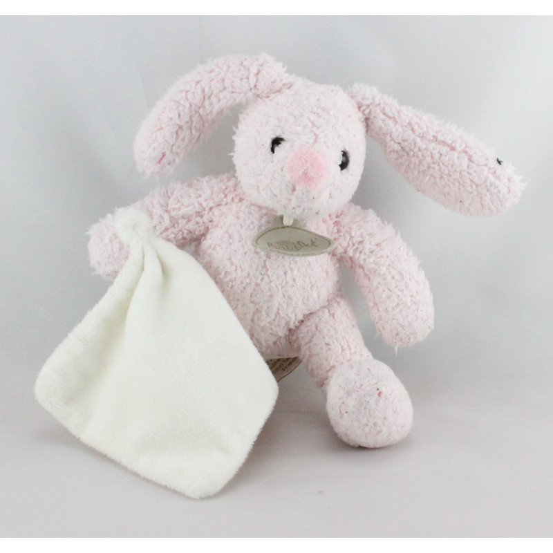 Doudou Lapin blanc mouchoir Baby nat