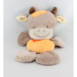 Doudou  semi plat vache beige orange NATTOU