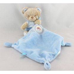 Doudou ours mouchoir bleu Rocket Boy TEX