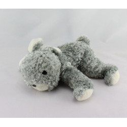 Doudou lapin gris couché NOUNOURS 