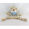 Doudou plat lapin beige bleu rayé SIGIKID