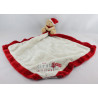 Doudou ours beige rouge mouchoir couverture My First Christmas