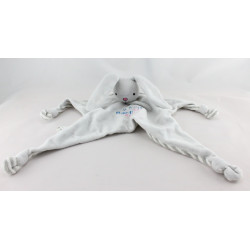 Doudou plat lapin gris rayé Bactivit Enfant LABORATOIRE LESCUYER