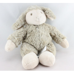Doudou musical mouton beige marron Oscar J-LINE 
