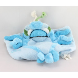 Doudou plat poisson dauphin bleu éponge CATIMINI