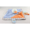 Doudou plat canard bleu orange NATTOU