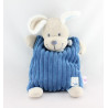 Doudou semi plat chien bleu marine POMMETTE