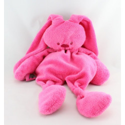 Doudou semi plat lapin rose NATTOU