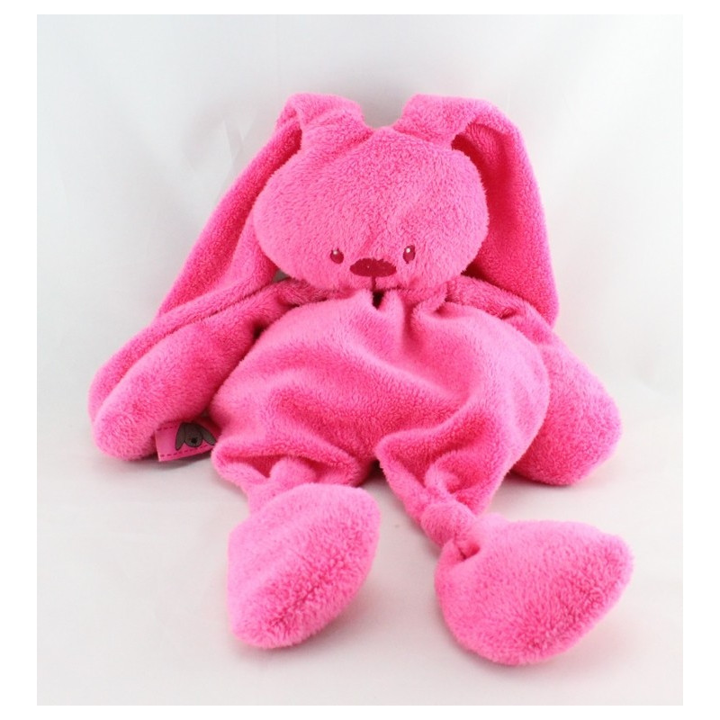 Doudou semi plat lapin rose NATTOU