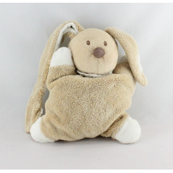 Doudou  semi plat lapin beige pois NATTOU