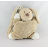 Doudou  semi plat lapin beige pois NATTOU