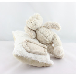 Doudou coussin ours beige LINVOSGES MOULIN ROTY