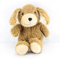 Doudou peluche chien marron AJENA