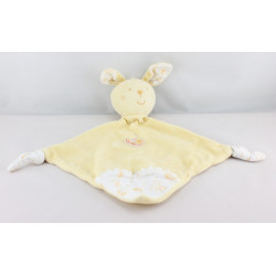 Doudou plat lapin jaune SUCRE D'ORGE