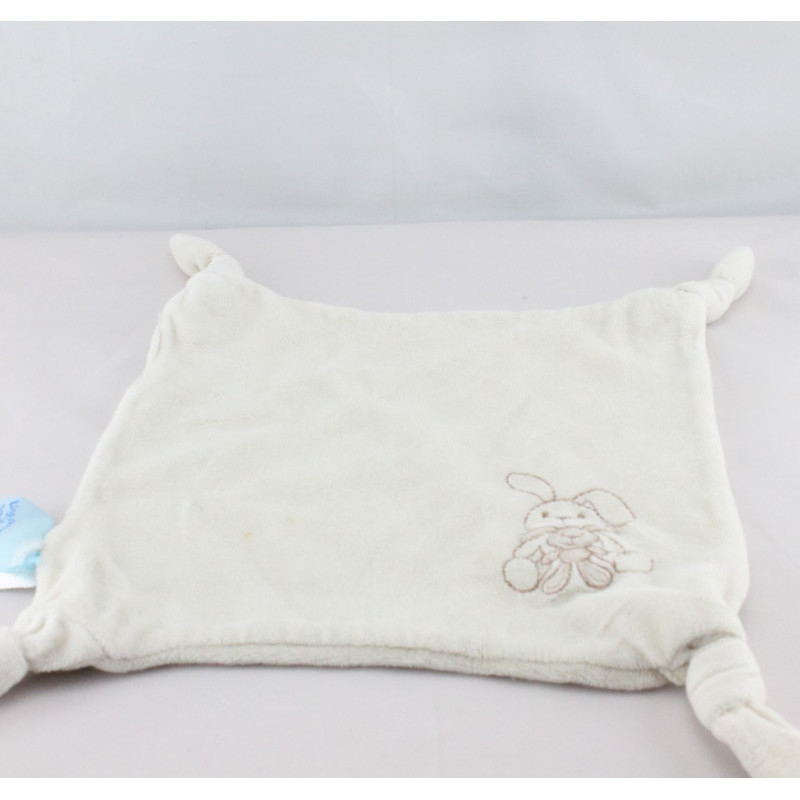 Doudou plat beige lapin KING BEAR 