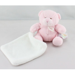 Doudou et Compagnie Ours rose mouchoir Mon doudou à moi