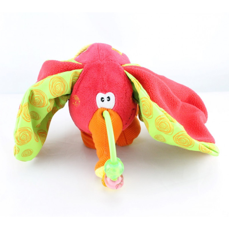 Doudou eveil éléphant rouge PLAYGRO