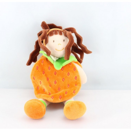 Doudou et compagnie lutin fille fruit ananas orange 